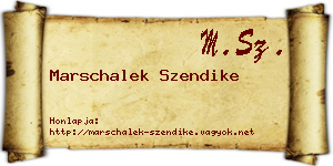 Marschalek Szendike névjegykártya